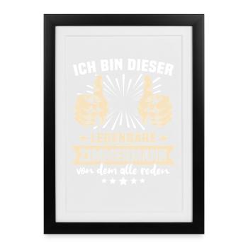 Dictons de Zimmermann - Affiche encadrée (27 × 37 cm) - noir - Devant