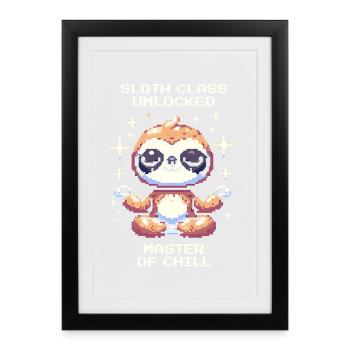Classe Paresseuse Débloquée | Détends-toi - Affiche encadrée (27 × 37 cm) - noir - Devant