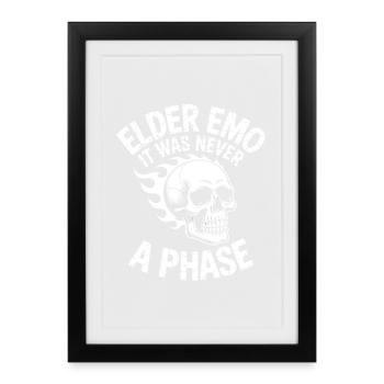 Elder Emo: It Was Never a Phase - Framed poster (27 × 37 cm) - black - Front
