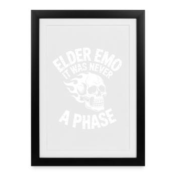 Elder Emo It Was Never a Phase - Framed poster (27 × 37 cm) - black - Front