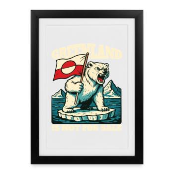Greenland Is Not For Sale - Framed poster (27 × 37 cm) - black - Front