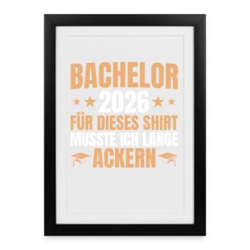 Licence 2026 Lange Ackern - Licence - Affiche encadrée (27 × 37 cm) - noir - Devant
