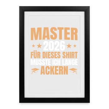 Master 2026 Lange Ackern - Master's Title - Framed poster (27 × 37 cm) - black - Front