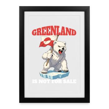 Chemise Greenland Is Not For Sale - Affiche encadrée (27 × 37 cm) - noir - Devant