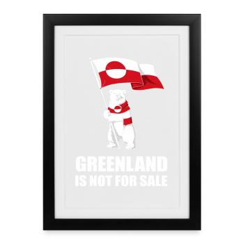 Greenland No to the Bear Sale - Framed poster (27 × 37 cm) - black - Front