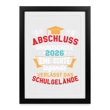 Remise des diplômes 2026 : Une véritable légende - Affiche encadrée (27 × 37 cm) - noir - Devant