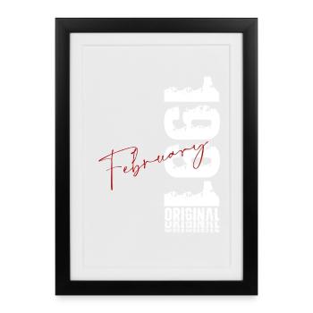 35e anniversaire février 1991 Millésime original - Affiche encadrée (27 × 37 cm) - noir - Devant