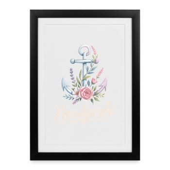 Nordperle Hamburg North Sea Baltic Sea North German Deern - Framed poster (27 × 37 cm) - black - Front