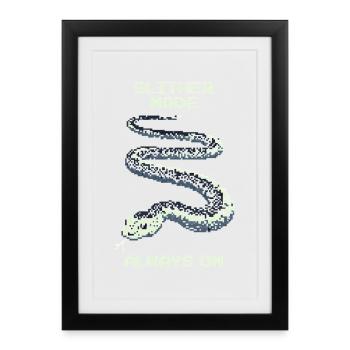 Slither Fashion Always On | Snake Mindset - Framed poster (27 × 37 cm) - black - Front
