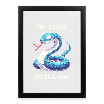 No legs, but still surgery | Snake Humor - Framed poster (27 × 37 cm) - black - Front