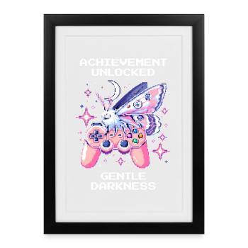 Douce obscurité déverrouillée | Goth doux - Affiche encadrée (27 × 37 cm) - noir - Devant