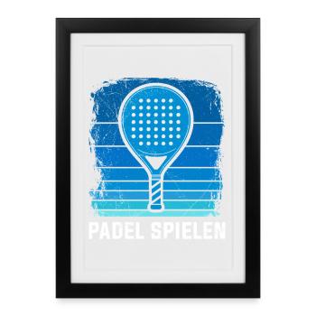 PADEL PLAY Padel Racket Sport Drôle - Affiche encadrée (27 × 37 cm) - noir - Devant