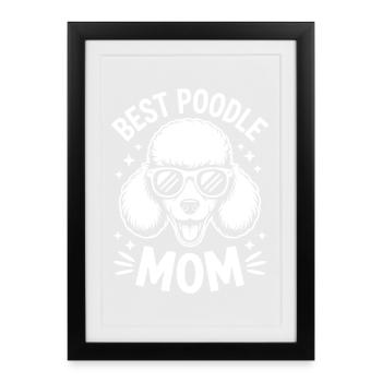 Paroles de caniche Caniche Cadeau drôle de caniche - Affiche encadrée (27 × 37 cm) - noir - Devant