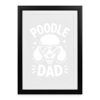 Paroles de caniche Caniche Cadeau drôle de caniche - Affiche encadrée (27 × 37 cm) - noir - Devant