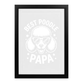 Paroles de caniche Caniche Cadeau drôle de caniche - Affiche encadrée (27 × 37 cm) - noir - Devant
