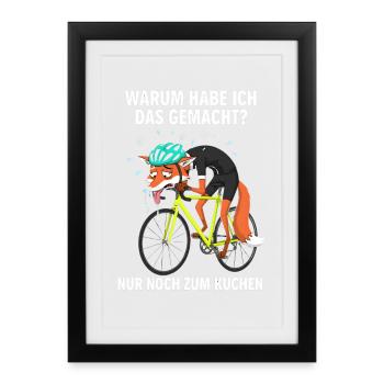 Vélo de route Vélo Vélo Sport Vélo VTT - Affiche encadrée (27 × 37 cm) - noir - Devant