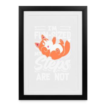 Attends-moi, j’ai de petites jambes - Affiche encadrée (27 × 37 cm) - noir - Devant
