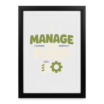 Family Provision Emergency Planner Prepper - Framed poster (27 × 37 cm) - black - Front