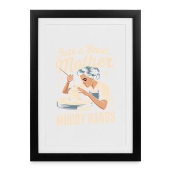 Pottery Pottery Studio Pottery Love - Framed poster (27 × 37 cm) - black - Front