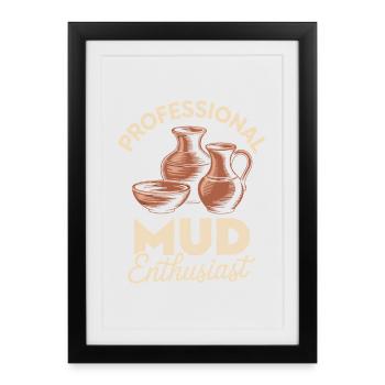 Art de la poterie Atelier d’atelier en argile - Affiche encadrée (27 × 37 cm) - noir - Devant