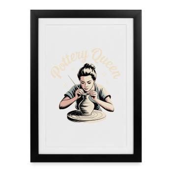 Ceramic Pottery Mud Creative Humor - Framed poster (27 × 37 cm) - black - Front