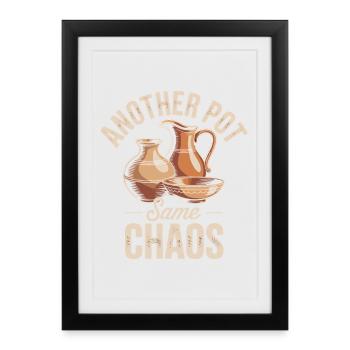 Pottery Lover Keramik Töpfern Humor - Framed poster (27 × 37 cm) - black - Front