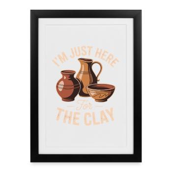 Pottery Lover Keramik Töpfern Humor - Framed poster (27 × 37 cm) - black - Front