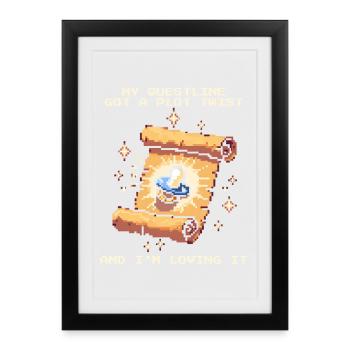 Questline Plot Twist | Baby changed everything - Framed poster (27 × 37 cm) - black - Front