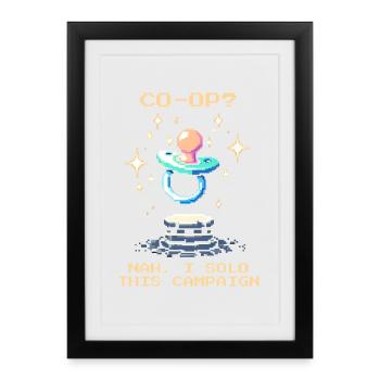 Solo instead of Co-Op | Dad Humor Parents - Framed poster (27 × 37 cm) - black - Front