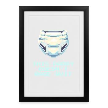 This daddy doesn't rage | Dad - Framed poster (27 × 37 cm) - black - Front