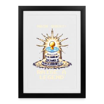 Quête principale : Élever une légende | Parents - Affiche encadrée (27 × 37 cm) - noir - Devant