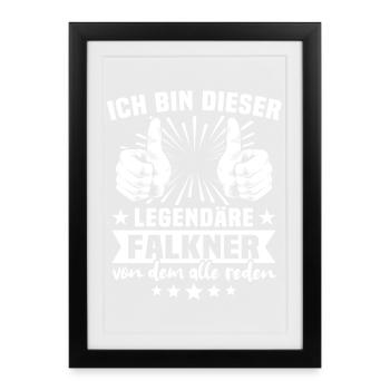 Falconer Legend - Framed poster (27 × 37 cm) - black - Front