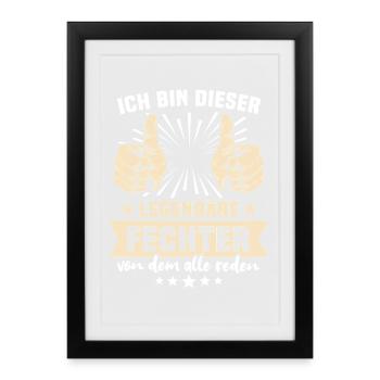 Fencer Sayings - Framed poster (27 × 37 cm) - black - Front