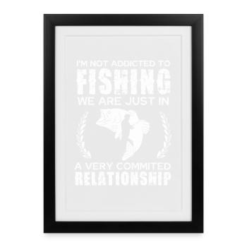 Marié à la pêche - Dire - Affiche encadrée (27 × 37 cm) - noir - Devant