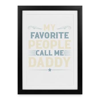 Dad Father Father's Day - Framed poster (27 × 37 cm) - black - Front