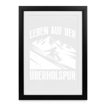 Bob Fahrer LEBEN AUF DER ÜBERHOLSPUR LUSTIG - Gerahmtes Poster (27 × 37 cm) - Schwarz - Vorne