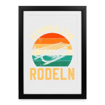 Bob Driver NÉ POUR LE PLAISIR DU TOBOGGAN - Affiche encadrée (27 × 37 cm) - noir - Devant