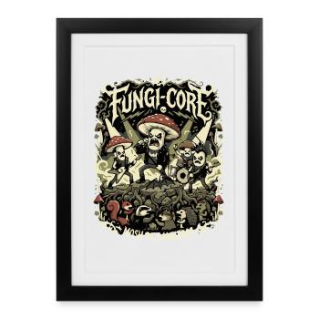 Champignon Métal Champignon Core Mosh Pit Maestros - Affiche encadrée (27 × 37 cm) - noir - Devant