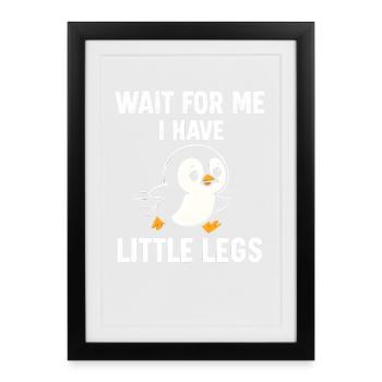 Penguin Saying Humor Meme Funny Gift Idea - Framed poster (27 × 37 cm) - black - Front