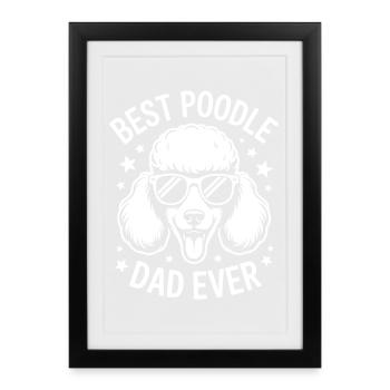 Paroles de caniche Caniche Cadeau drôle de caniche - Affiche encadrée (27 × 37 cm) - noir - Devant