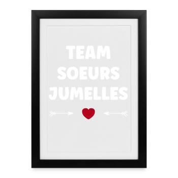 Team Sœurs Jumelles - Affiche encadrée (27 × 37 cm) - noir - Devant