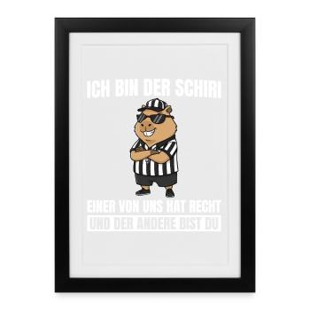 Referee Capybara - Impartial Referee - Framed poster (27 × 37 cm) - black - Front