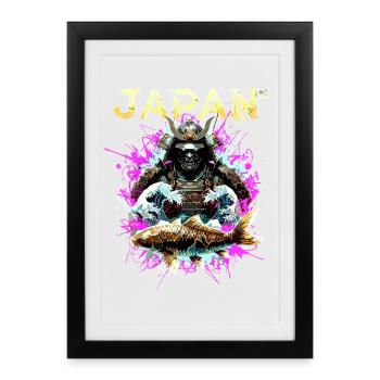 Cyber Samurai – Japan Warrior - Framed poster (27 × 37 cm) - black - Front