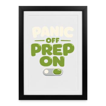 Calmness beats panic, lifestyle, - Framed poster (27 × 37 cm) - black - Front
