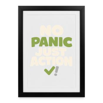 Calmness beats panic, lifestyle, - Framed poster (27 × 37 cm) - black - Front