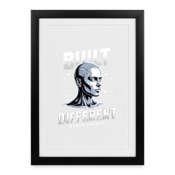 Neurodivergent Neurodiversity Built Differend - Framed poster (27 × 37 cm) - black - Front