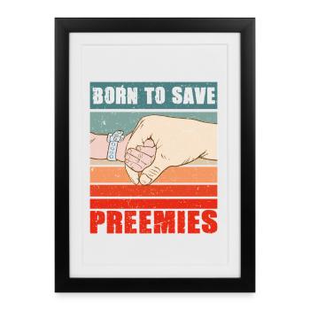 NICU Nurse - Framed poster (27 × 37 cm) - black - Front