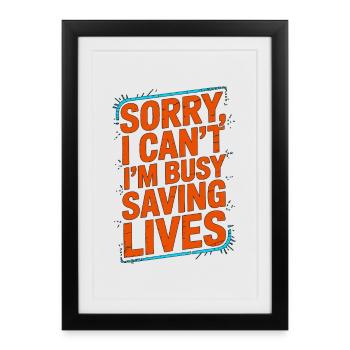 Oncology Nurse Sorry I Can't I'm Infusion Nurse - Framed poster (27 × 37 cm) - black - Front