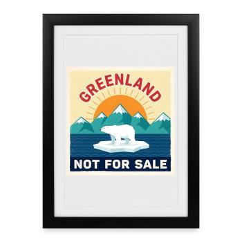 Groenland Pas à vendre Ours polaire - Affiche encadrée (27 × 37 cm) - noir - Devant