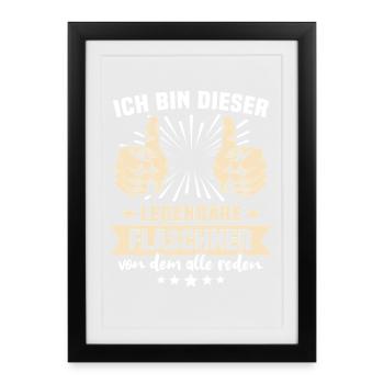 Dictons de Flaschner - Affiche encadrée (27 × 37 cm) - noir - Devant